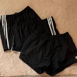 Adidas Girls Black Athletic Shorts